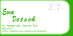 eva detsch business card